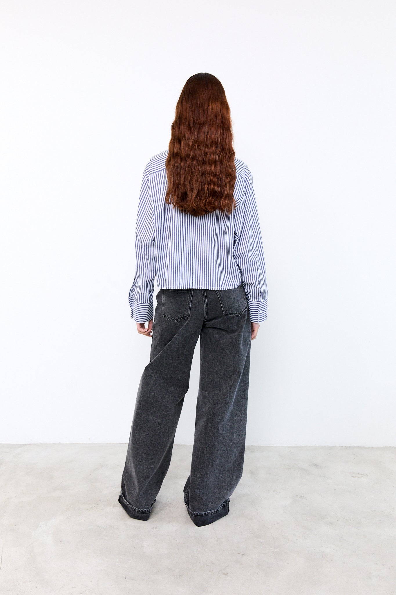 PIPPA SHIRT|Blue Striped