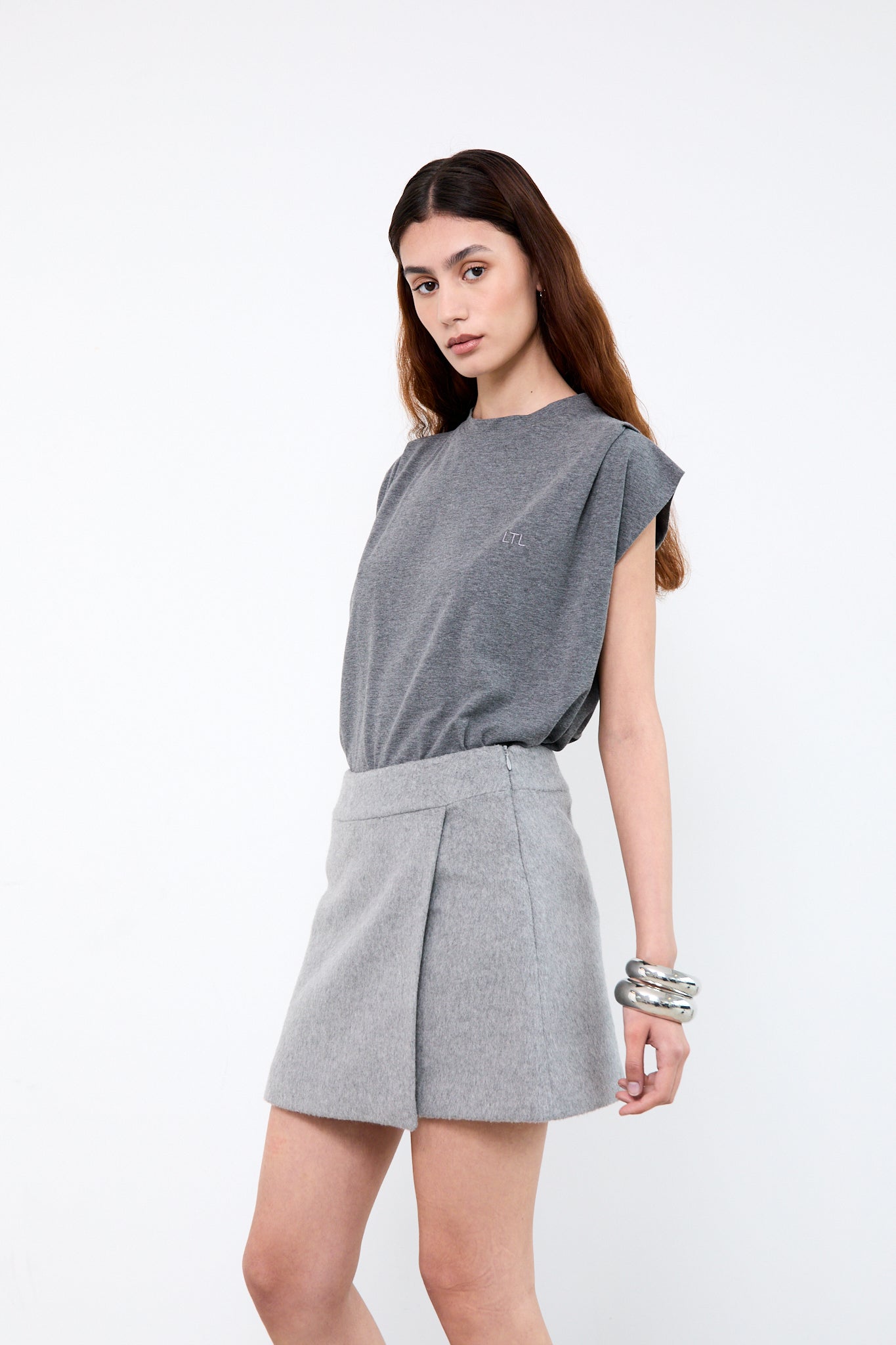GEMMA SKIRT|Grey