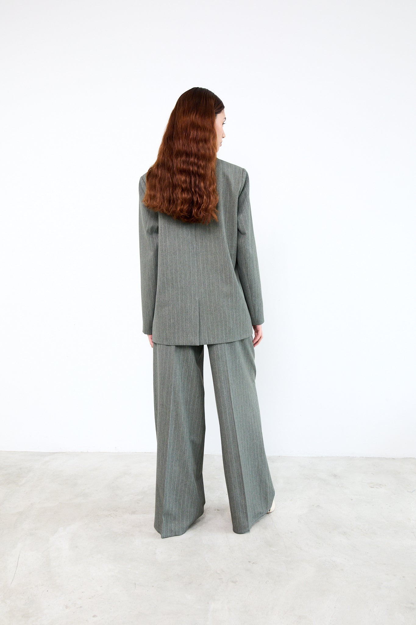 LOGAN PANTS|Green pinstripes
