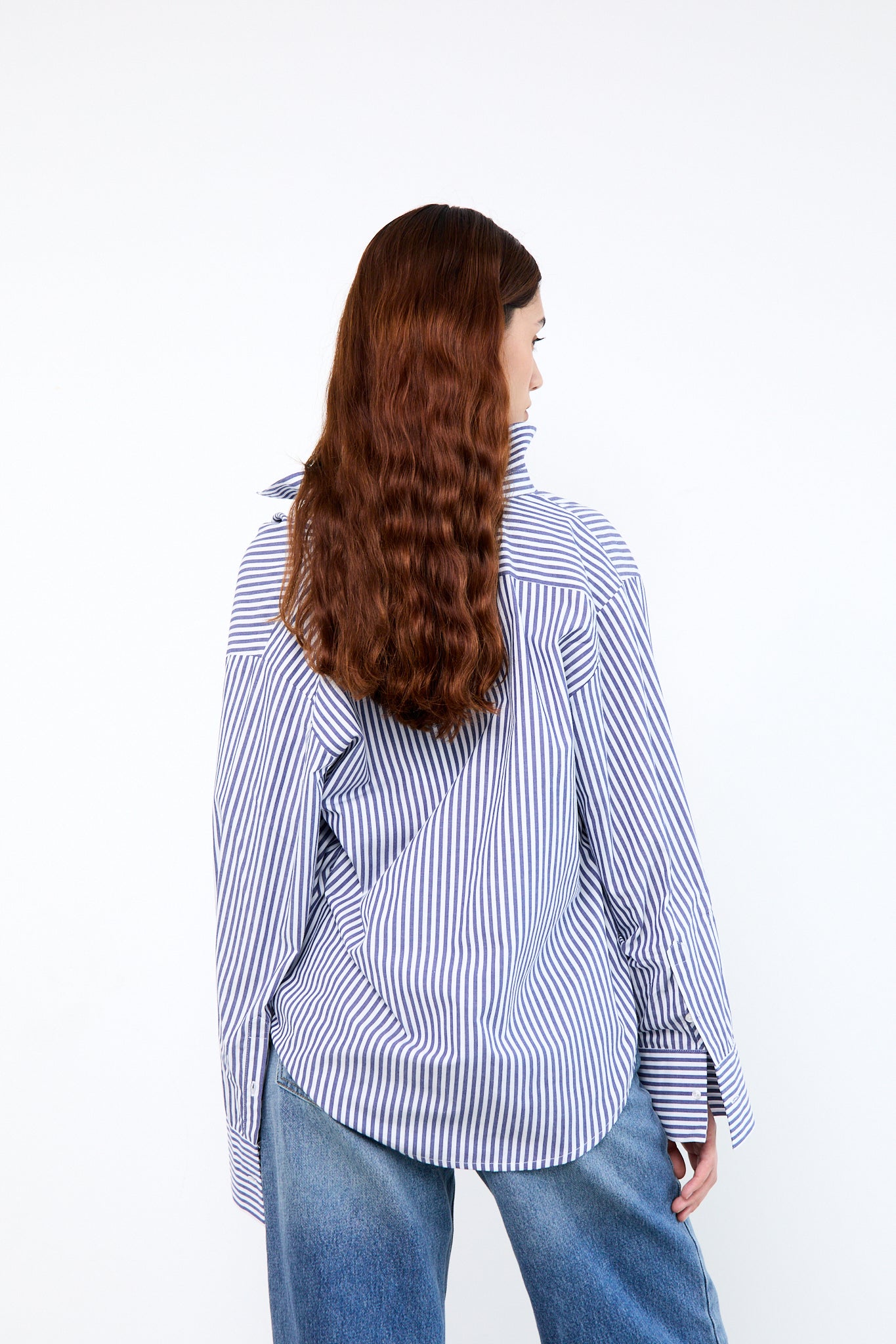 ELLE SHIRT|Blue Striped