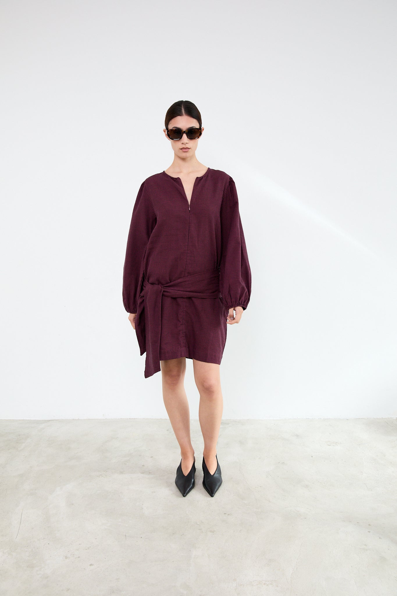 BILLIE DRESS|Red Gingham