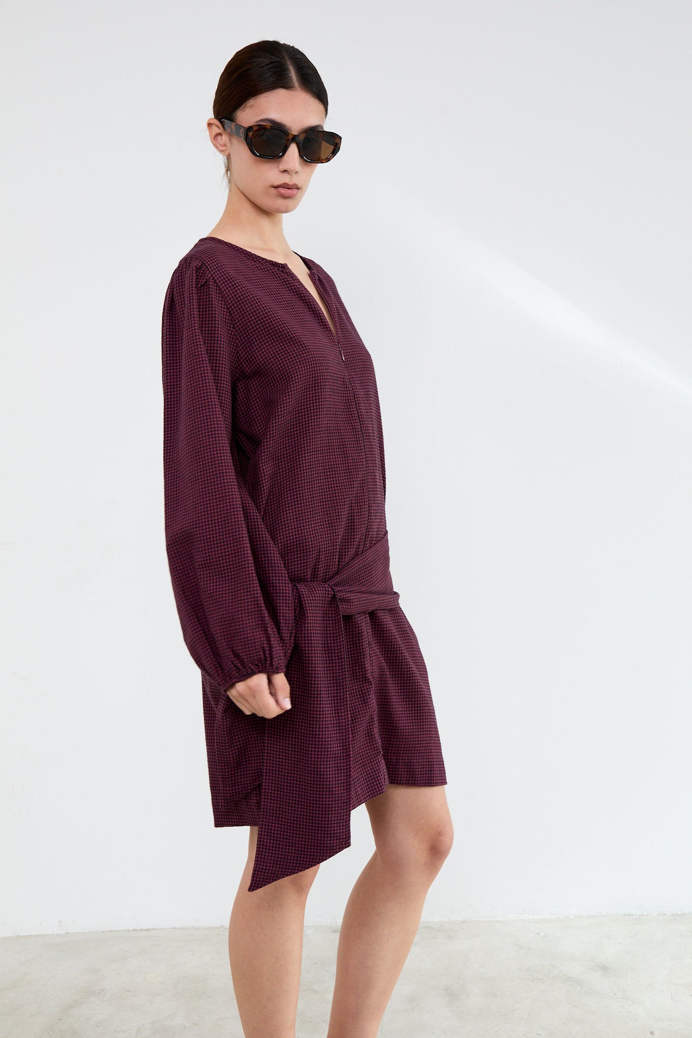 BILLIE DRESS|Red Gingham