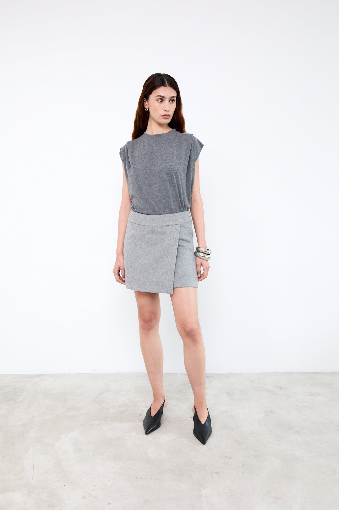 GEMMA SKIRT|Grey