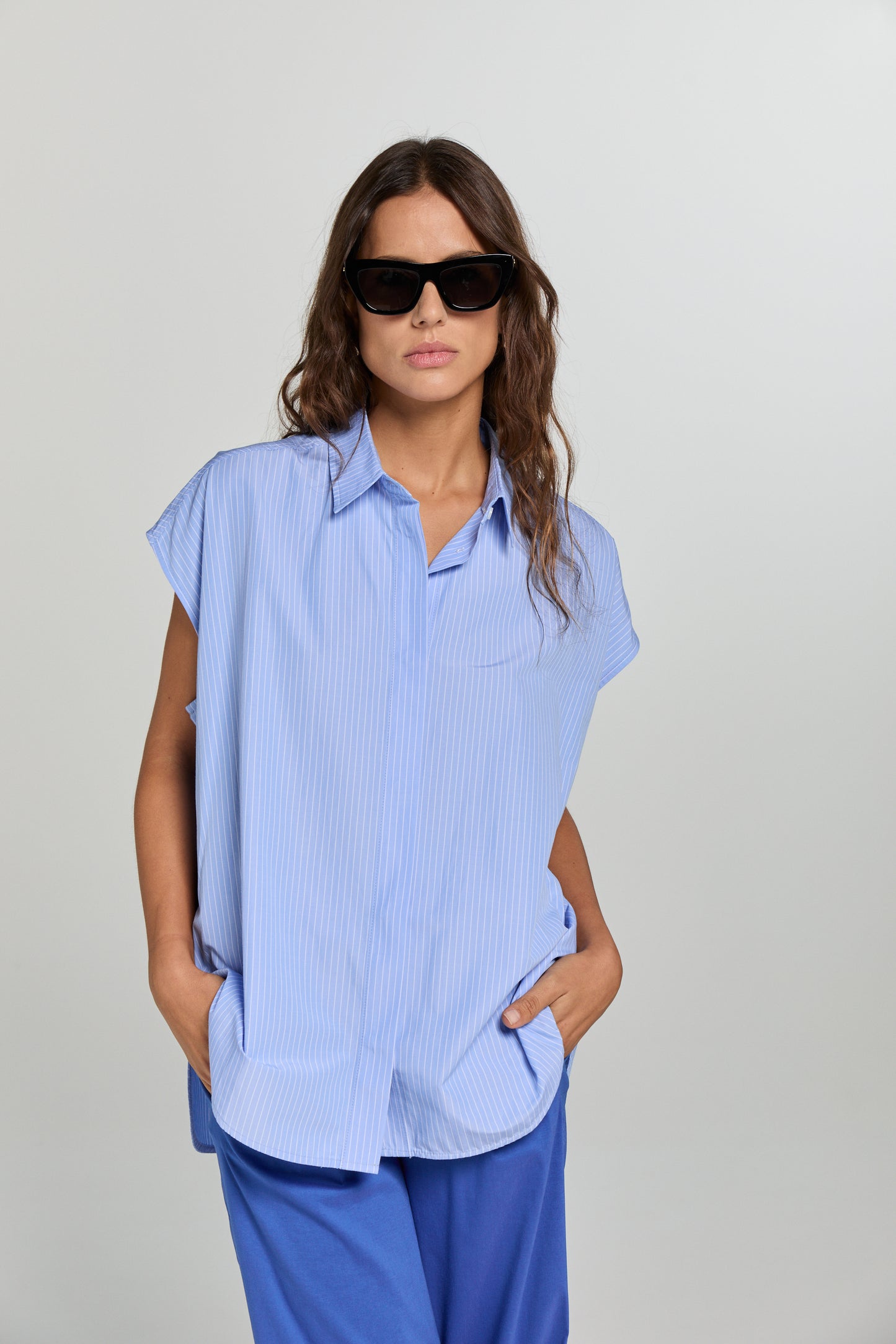 ALBA SHIRT | LIGHT BLUE STRIPES