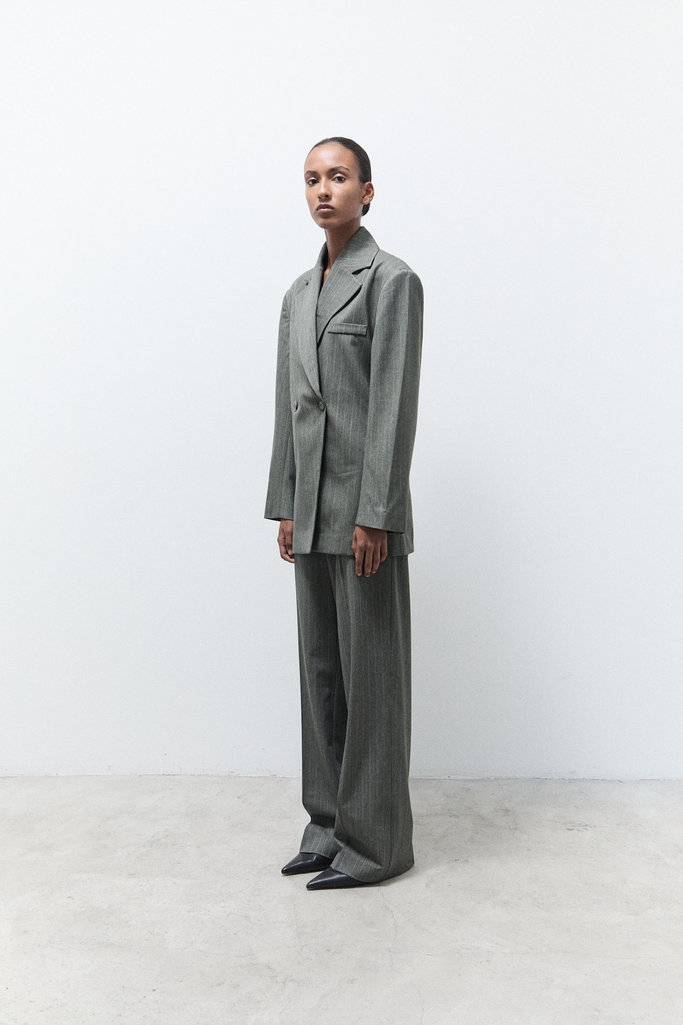 JOOLS BLAZER|Green pinstripes