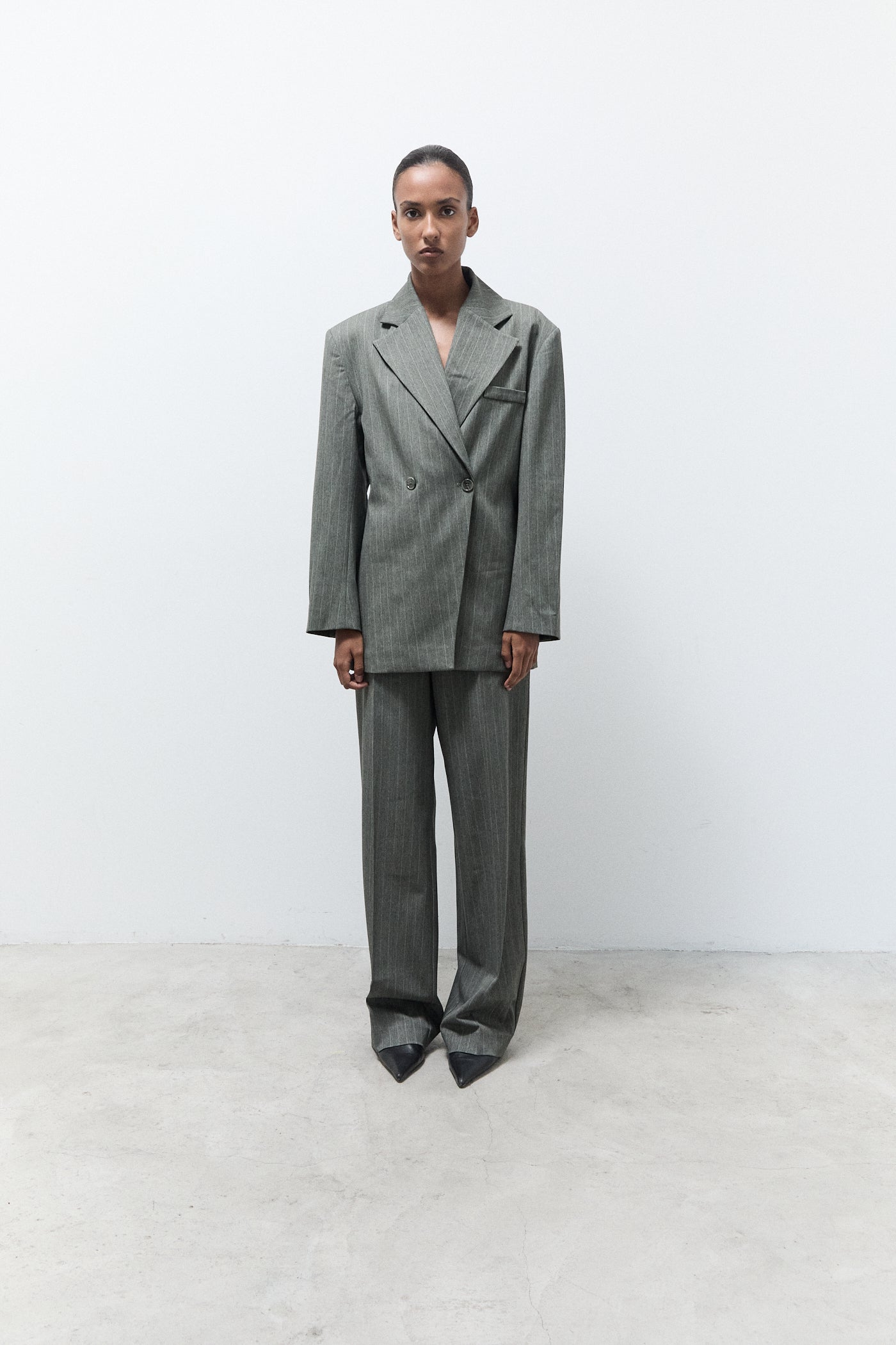 JOOLS BLAZER|Green pinstripes