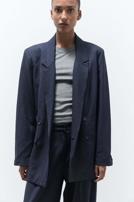 INDY BLAZER | MARINE PINSTRIPE