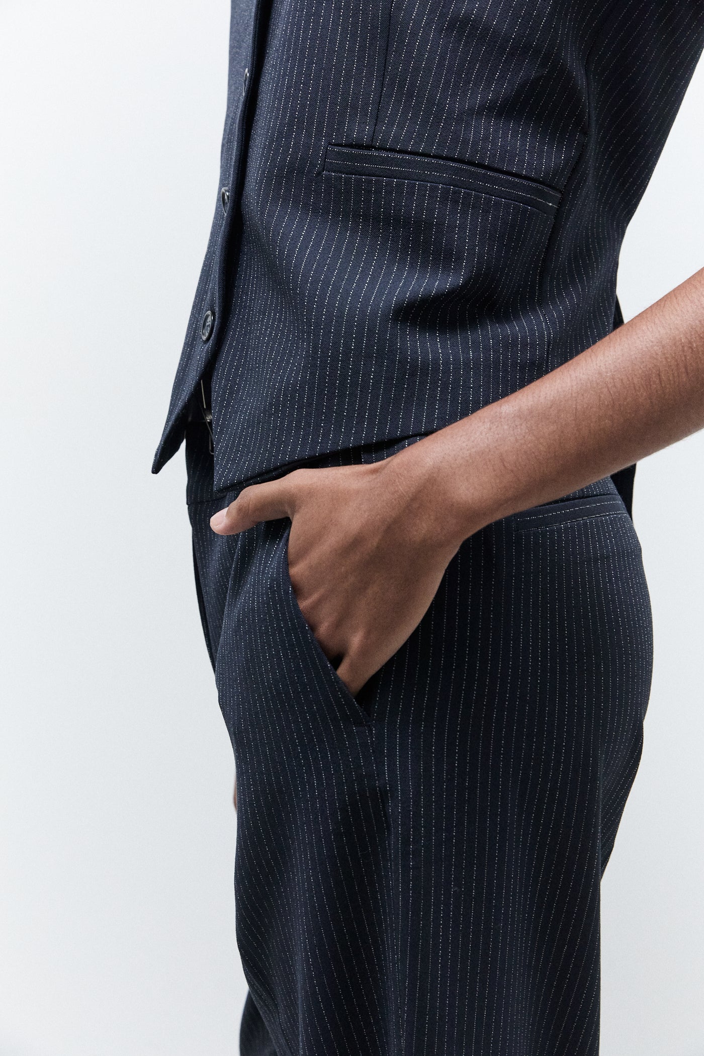 HOPE GILET | MARINE PINSTRIPE