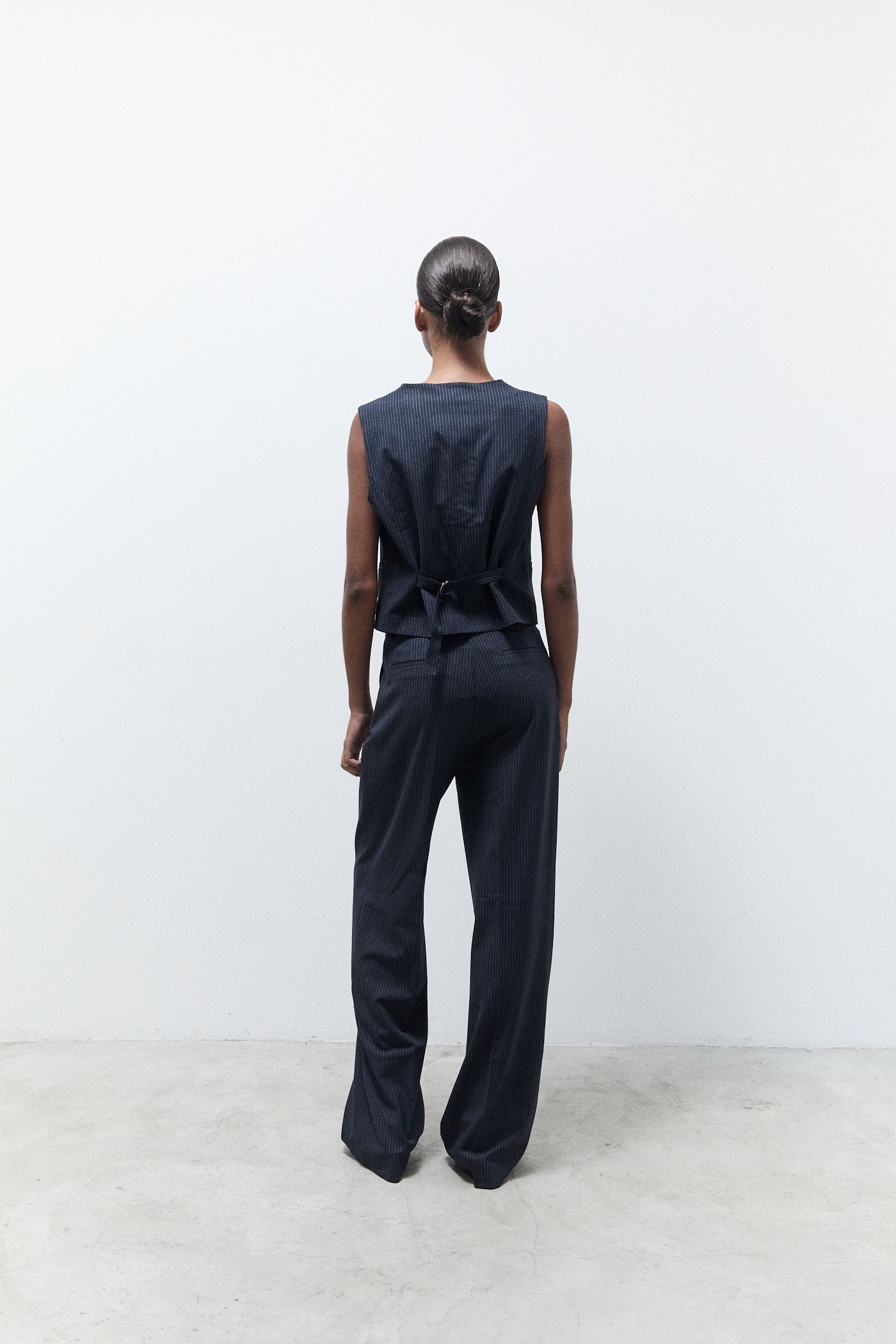 HOPE GILET | MARINE PINSTRIPE