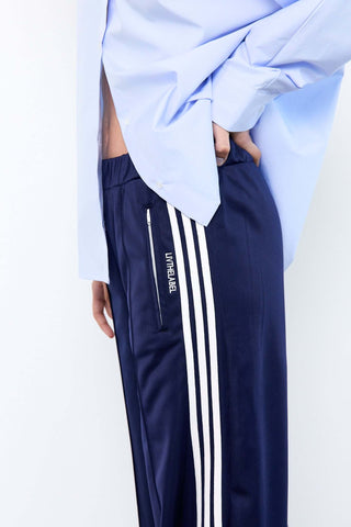 Navy tracksuit with white stripes