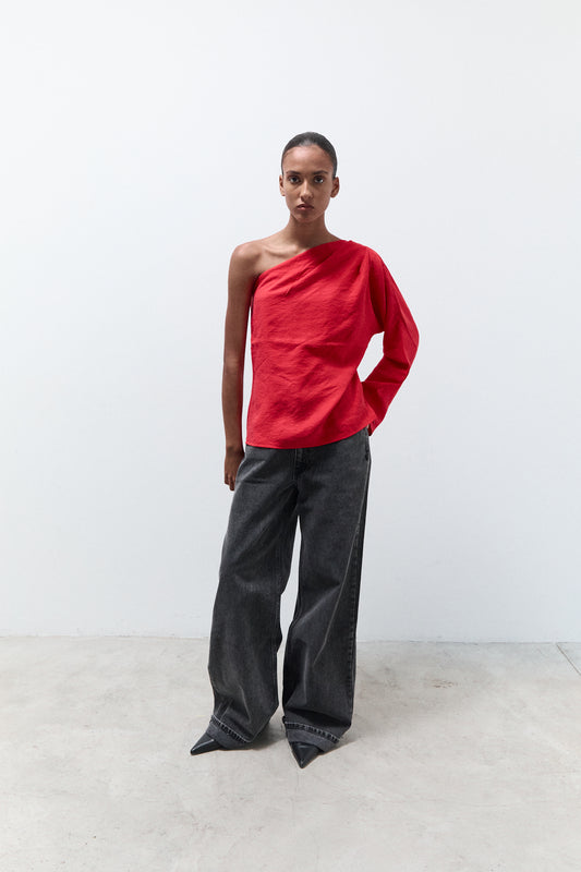 JACQUELINE BLOUSE|Red