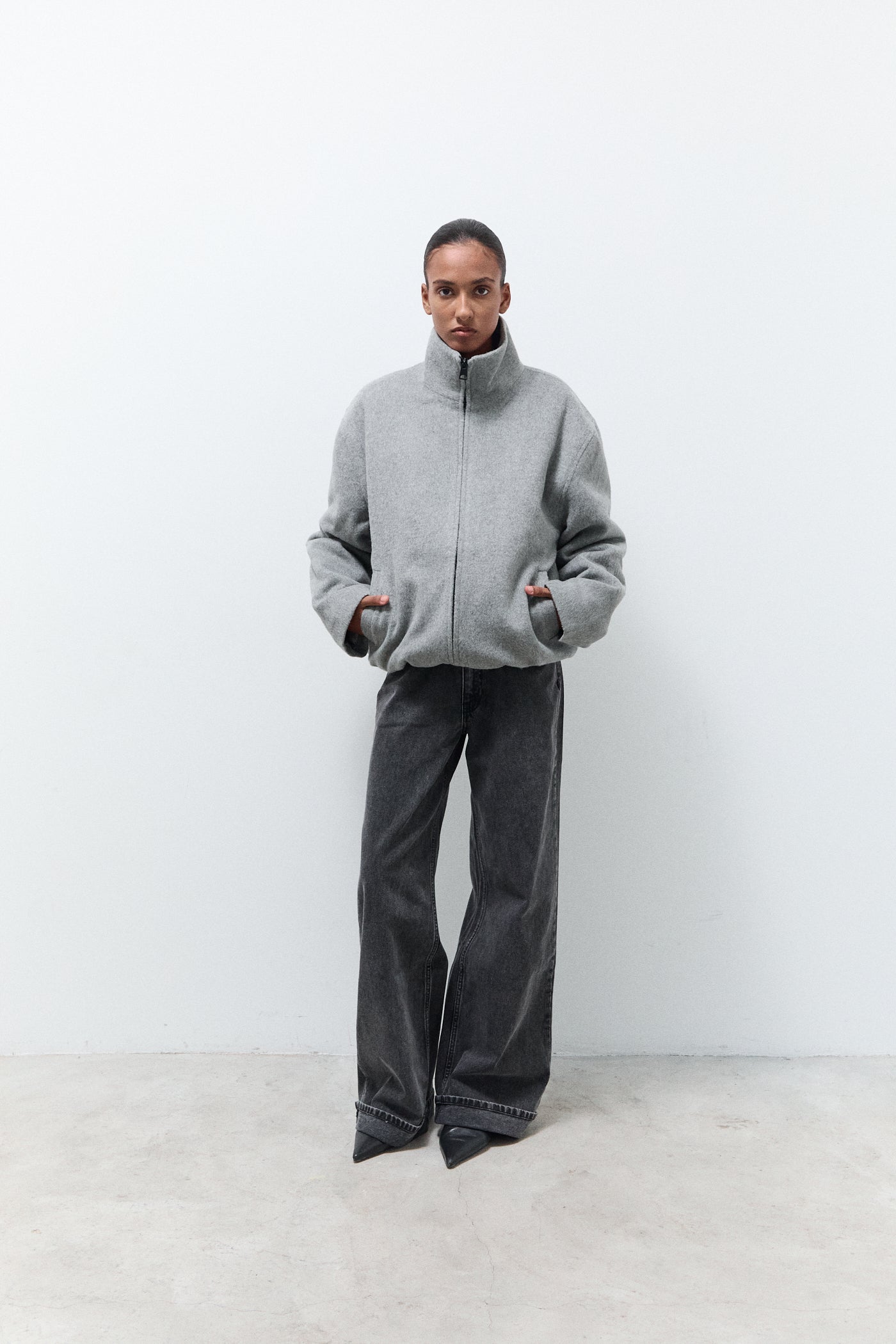 TESS JACKET|Mid Grey