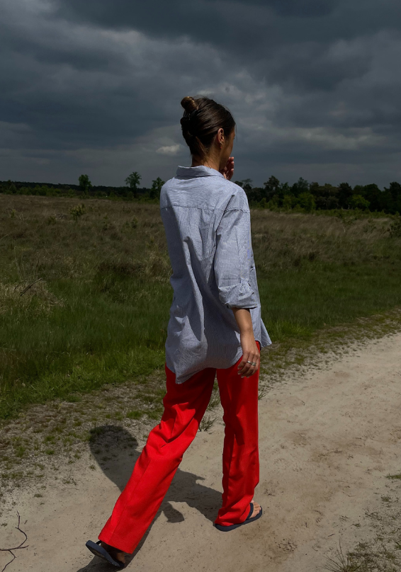 POPPY PANTS BRIGHT RED