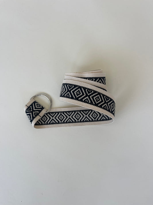 TABIT BELT | ECRU BLACK