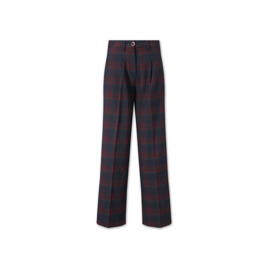 LOGAN|Blue & Burgundy Checked