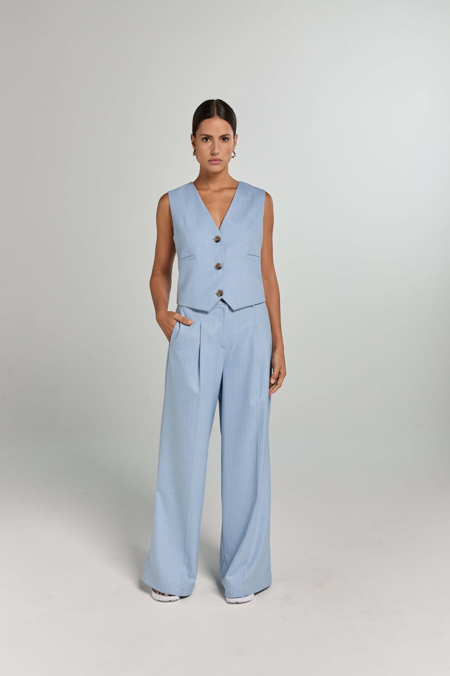 LOGAN PANTS | LIGHT BLUE PINSTRIPE