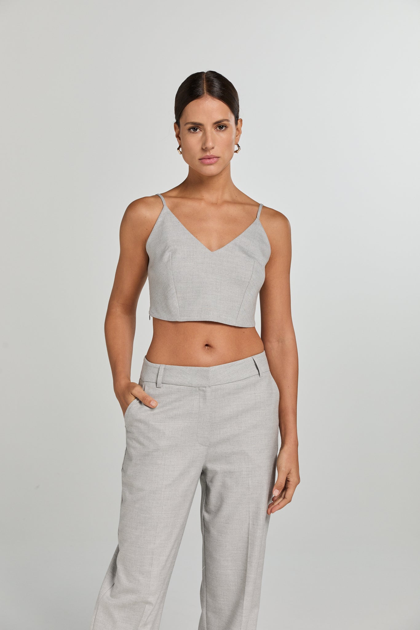 SERENA TOP | LIGHT GREY