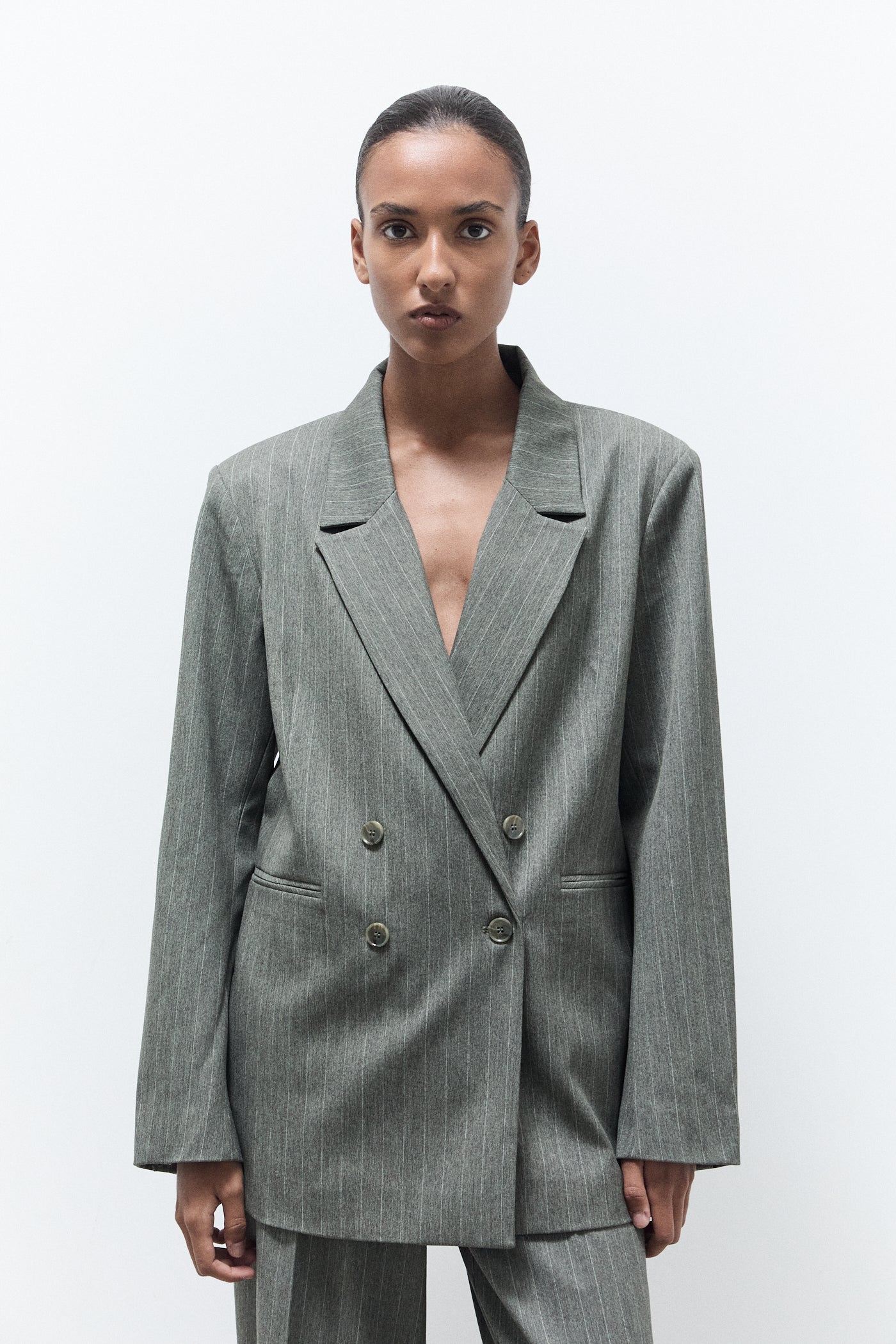 INDY BLAZER | Green pinstripes