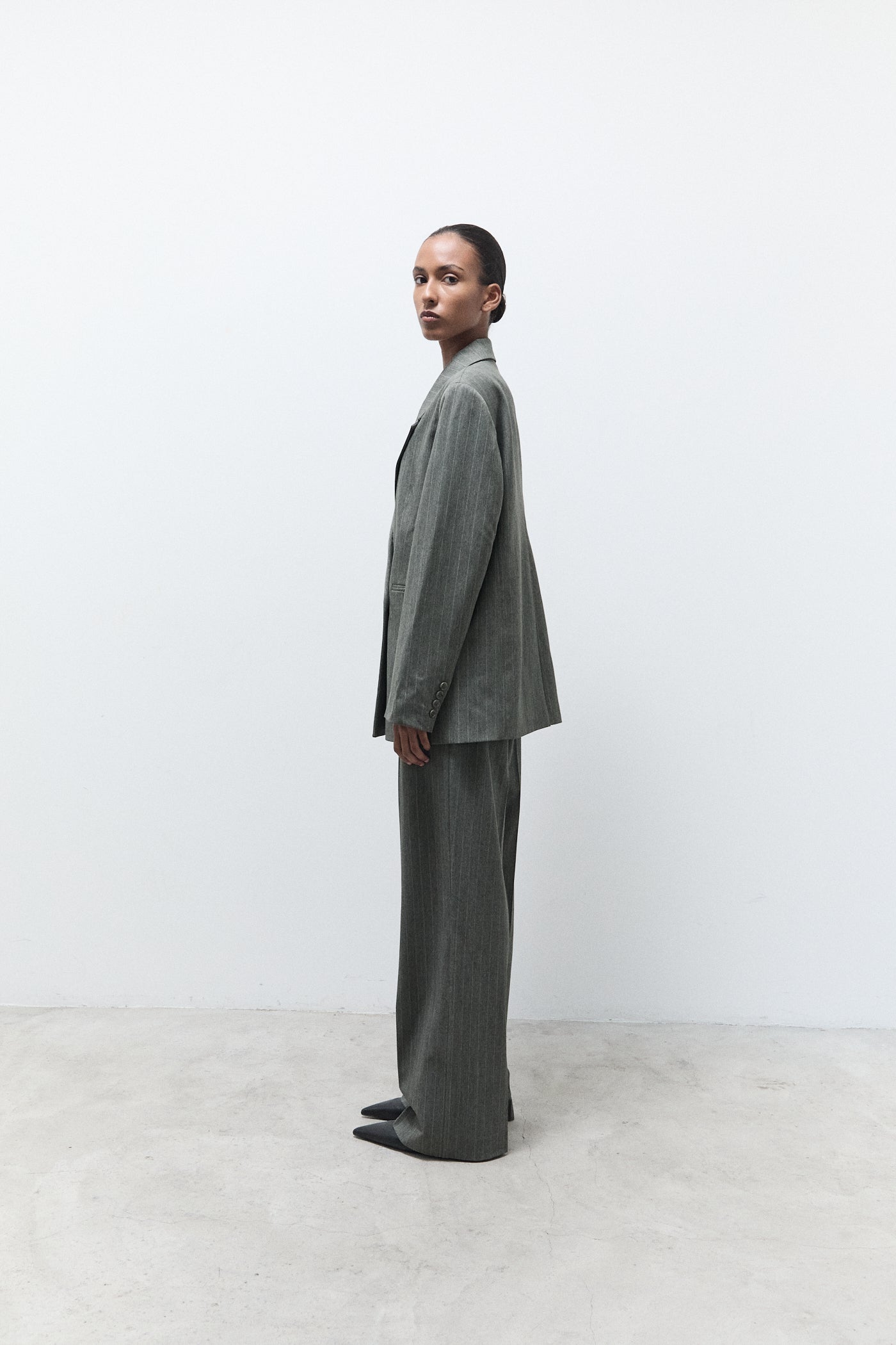 INDY BLAZER | Green pinstripes