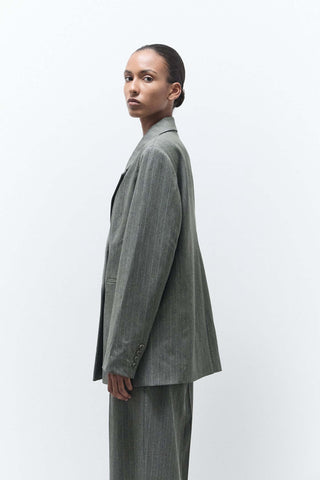 INDY BLAZER | Green pinstripes