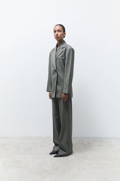 JOOLS BLAZER|Green pinstripes