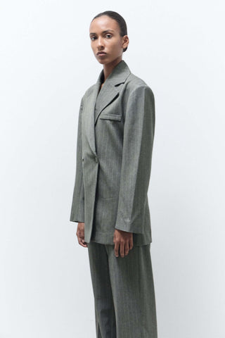 JOOLS BLAZER | Green pinstripes