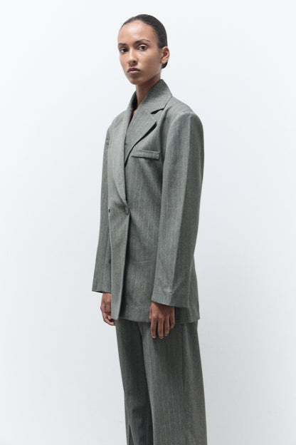 JOOLS BLAZER|Green pinstripes