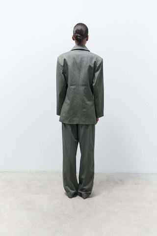 JOOLS BLAZER | Green pinstripes