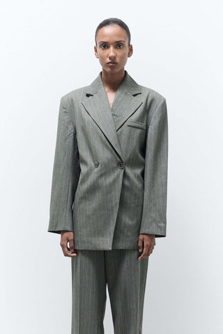 JOOLS BLAZER | Green pinstripes