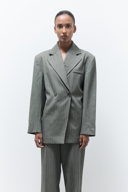 JOOLS BLAZER|Green pinstripes