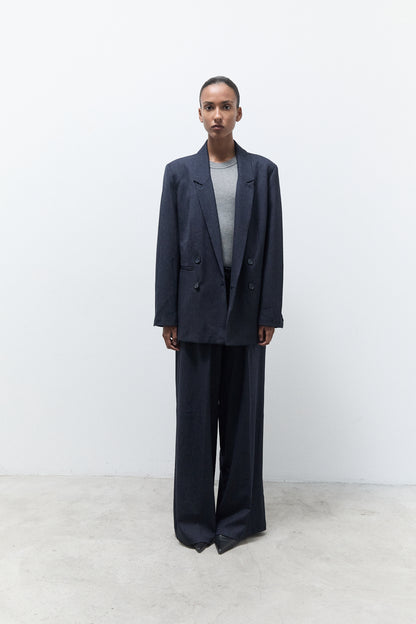 INDY BLAZER | MARINE PINSTRIPE