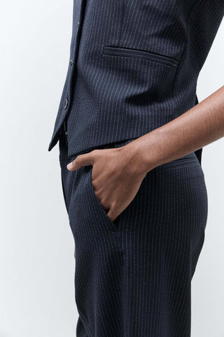 HOPE GILET | MARINE PINSTRIPE