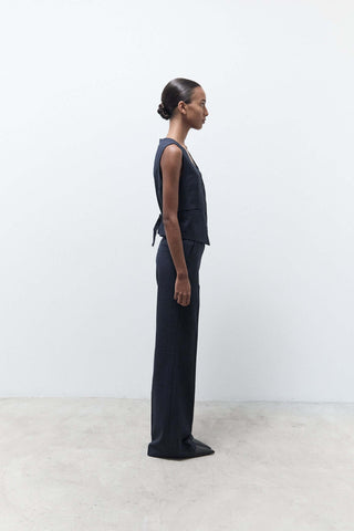 HOPE GILET | MARINE PINSTRIPE