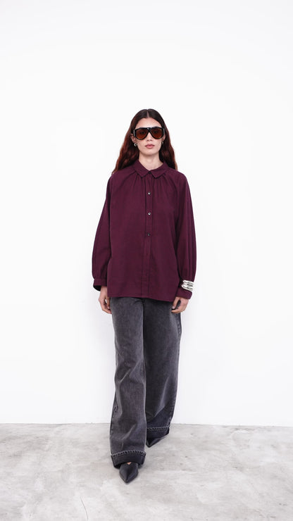 MEL BLOUSE|Red Gingham