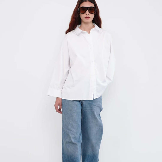 white oversized shirt