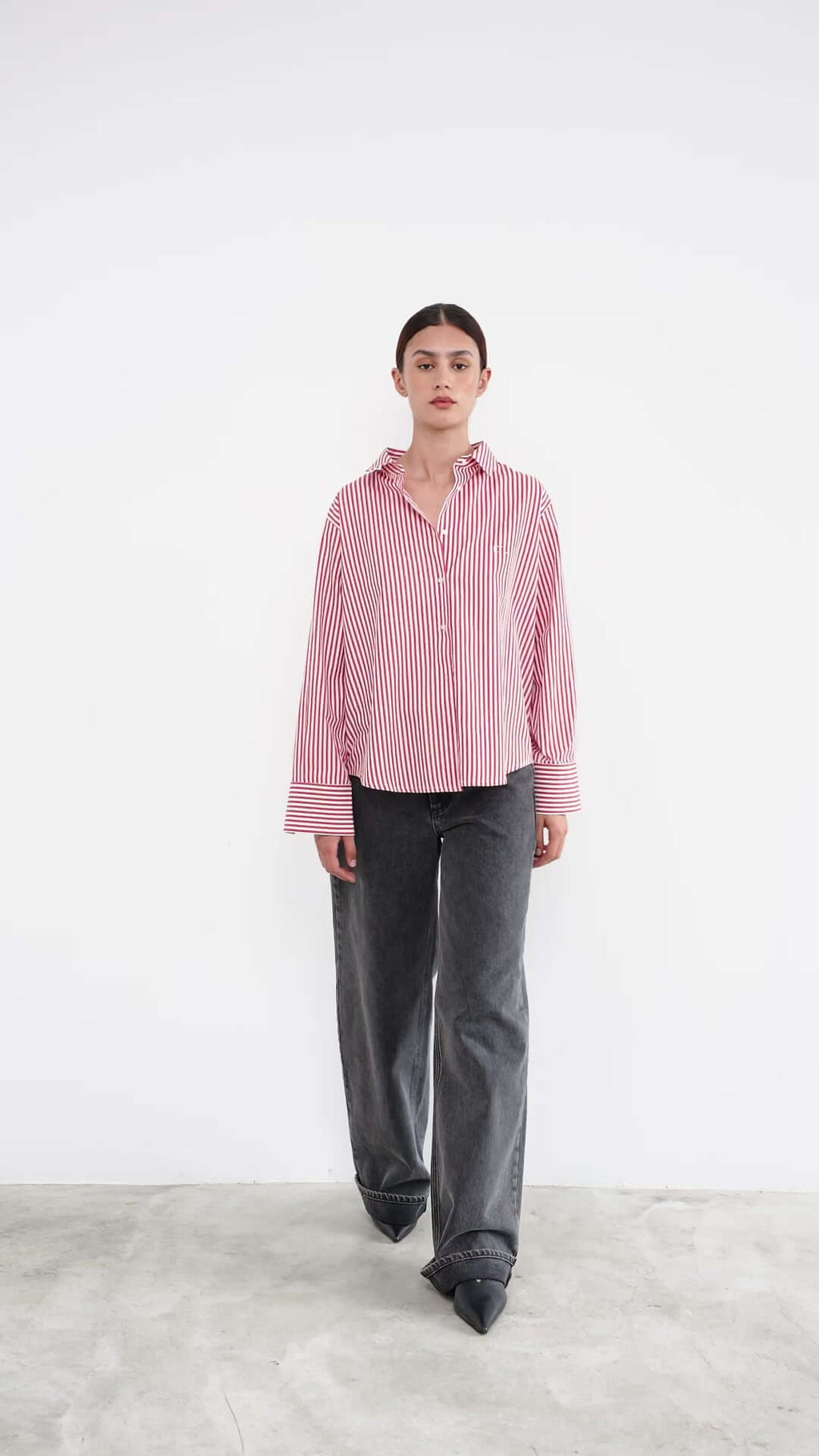 women with striped shirt